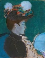 Louis Anquetin, Femme en train de lire un journal, 1890.