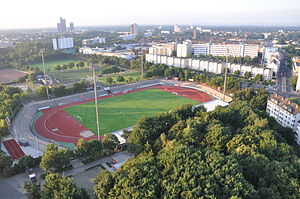 Luftbild des Südstadions von Norden