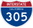 Interstate 305 marker