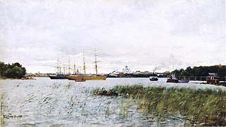 Helsinki Sörnäisistä nähtynä, 1881