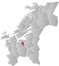 Kart som viser Klæbu kommune.