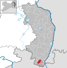 Läget för kommunen Bertsdorf-Hörnitz i Görlitz