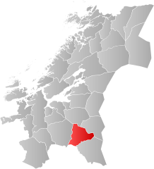 Lage der Kommune in der Provinz Trøndelag