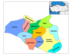 Location of Orta within Turkey.