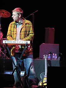 Chris Brown performing in 2007 with the Rheostatics at Massey Hall in Toronto, Ontario