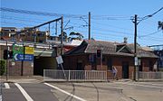 Northern entrance showing the closed parcels office