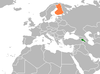 Location map for Armenia and Finland.