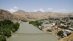 Kokcha River passing in Fayzabad