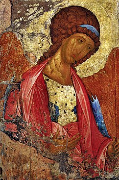 Gambaran Malaikat Mikhail lukisan Andrey Rublev bertarikh 1408.