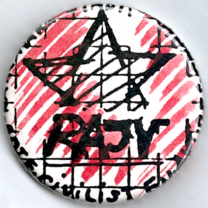 Button des RAJV, Karl-Marx-Stadt, 1989–1990