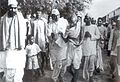 Mahatma Gandhi and Rajendra Prasad (left) on their way to meet the viceroy Lord Linlithgow (October 13, 1939) after the outbreak of World War II.