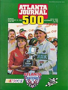 The 1989 Atlanta Journal 500 program cover, featuring Rusty Wallace.