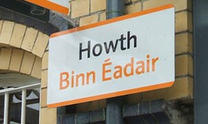 Station Sign (Irish: Binn Éadair)