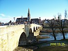 The Stone Bridge (Steinerne Brücke), the Altstadt beyond, looking south (2008)