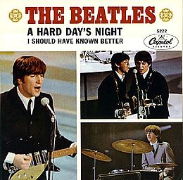 Singlen ”A Hard Day’s Night” kansikuva