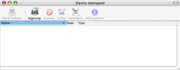 Utility Configurazione Stampante su Mac OS X Tiger