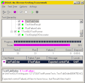 Скриншот программы DUnit